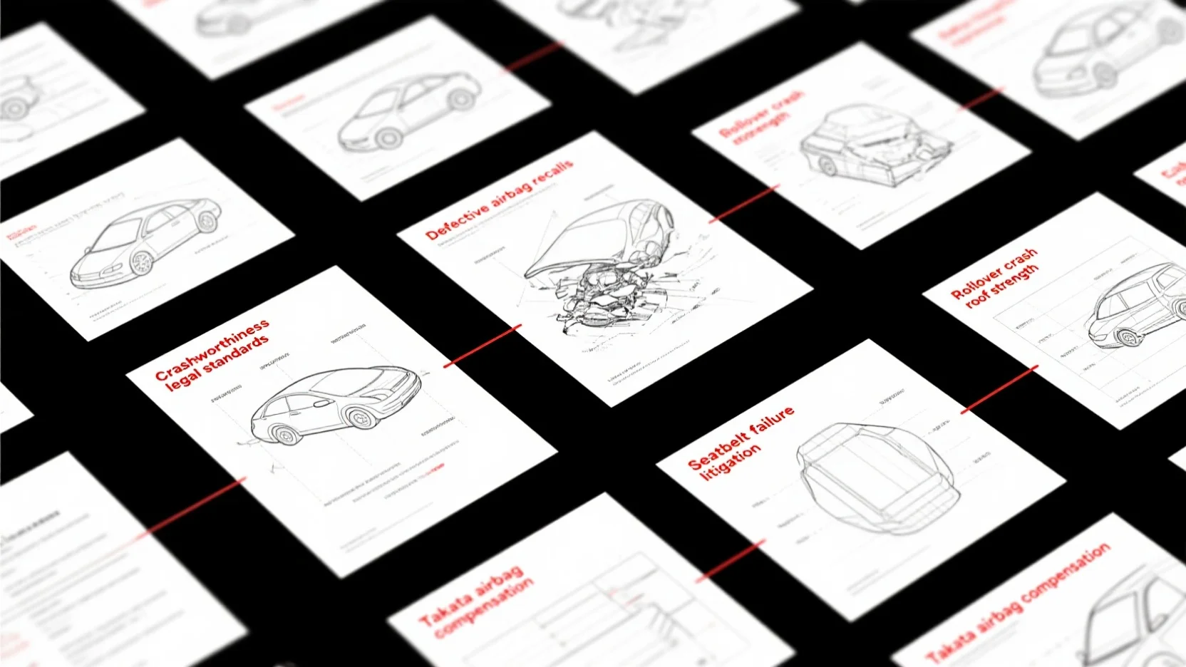 Comprehensive Guide to Crashworthiness Standards, Defective Airbag Recalls, Roof Strength, Seatbelt Litigation, and Takata Compensation